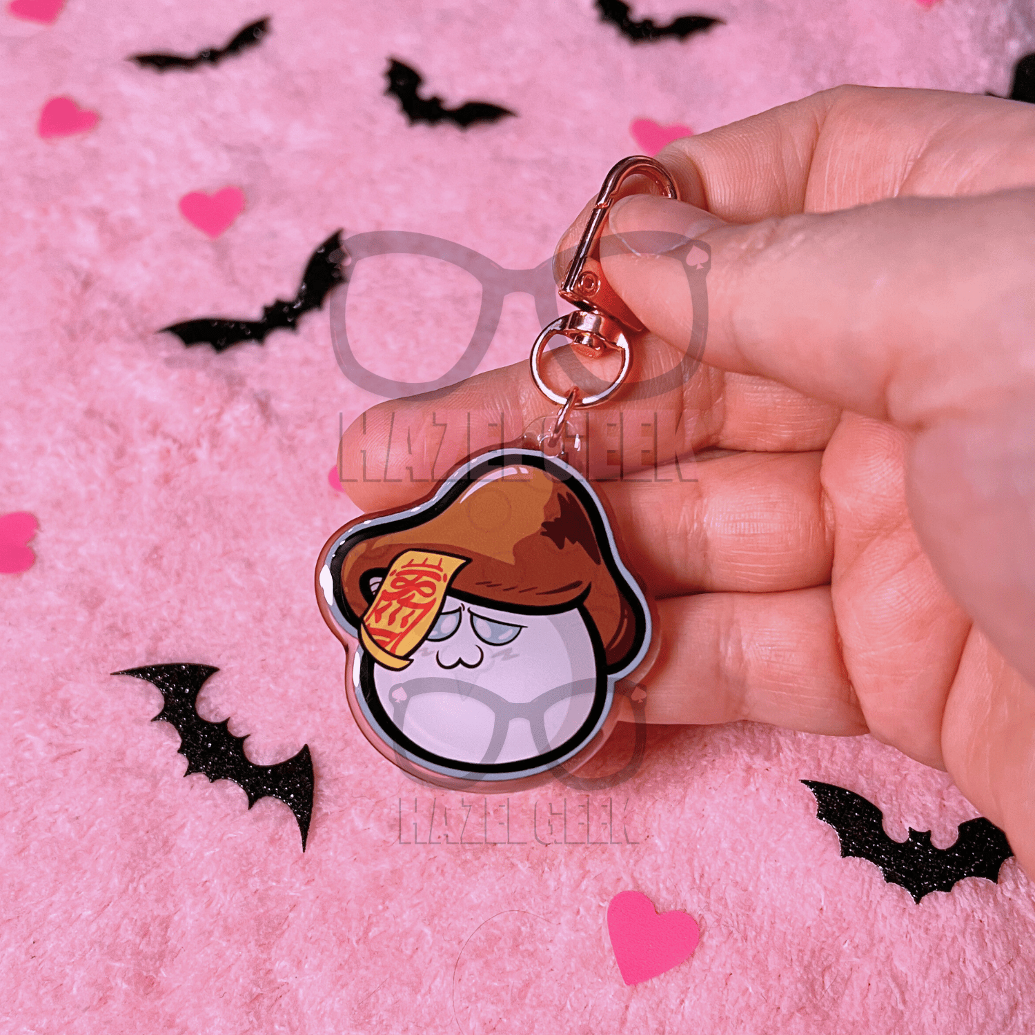 mzyb ショッピ アクリルチャーム 1.5 Inch Acrylic Mush X Zombie Mush Key Chain | Hazel Geek